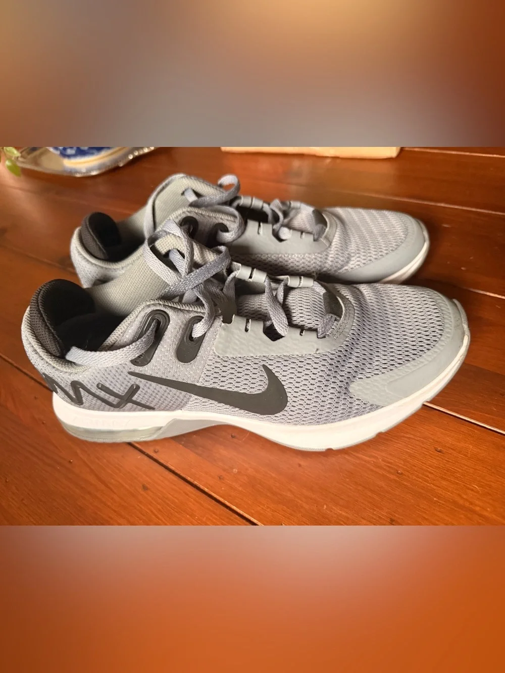 Nike Light Gray Air Max Alpha Trainers 4 Sneakers with Dark Gray Swoosh